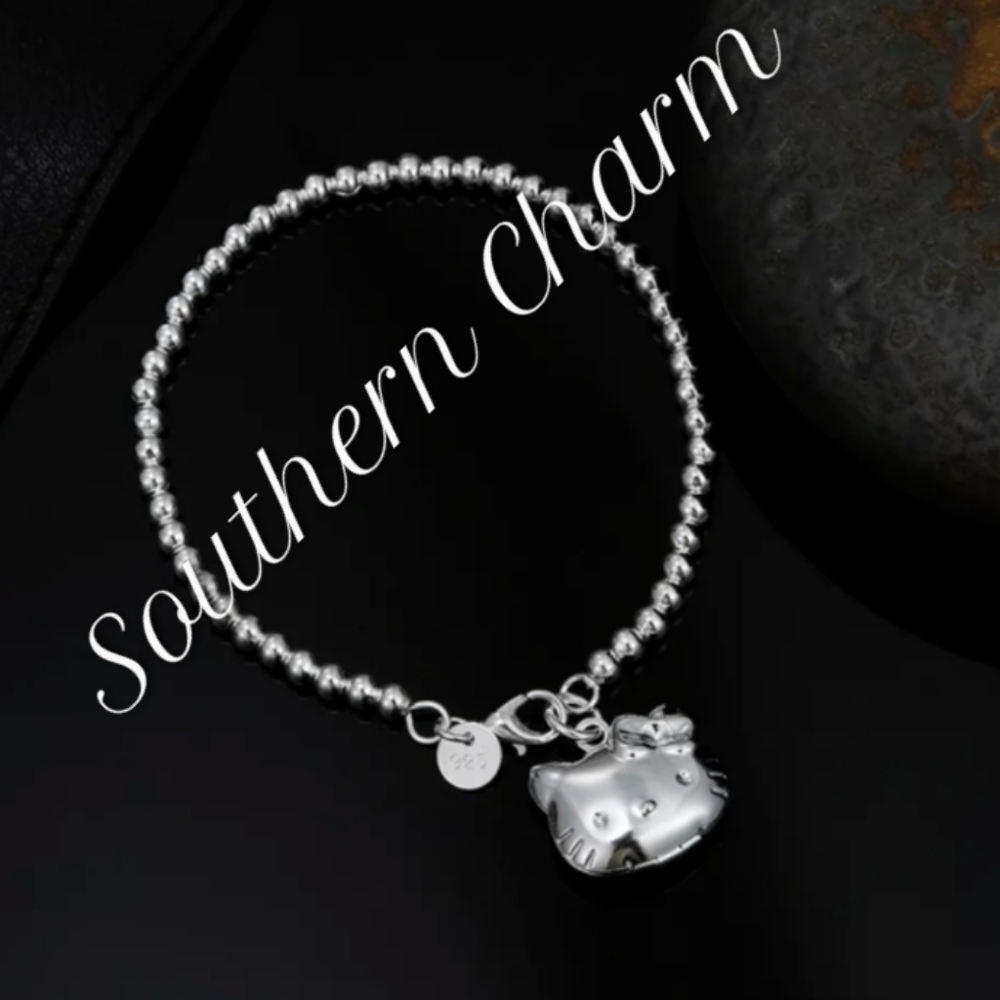 🆕 Sterling Silver Hello Kitty Bracelet. - Picture 2 of 7